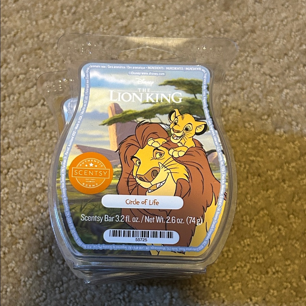 Scentsy The Lion King Circle of Life Wax Bar - Yellow and Brown
